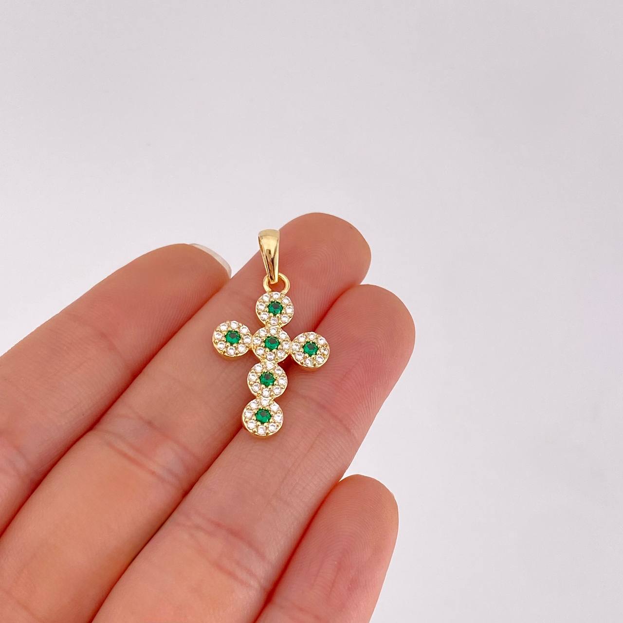 Dije Cruz Tupida 2.3g / 3cm Oro Amarillo 18K