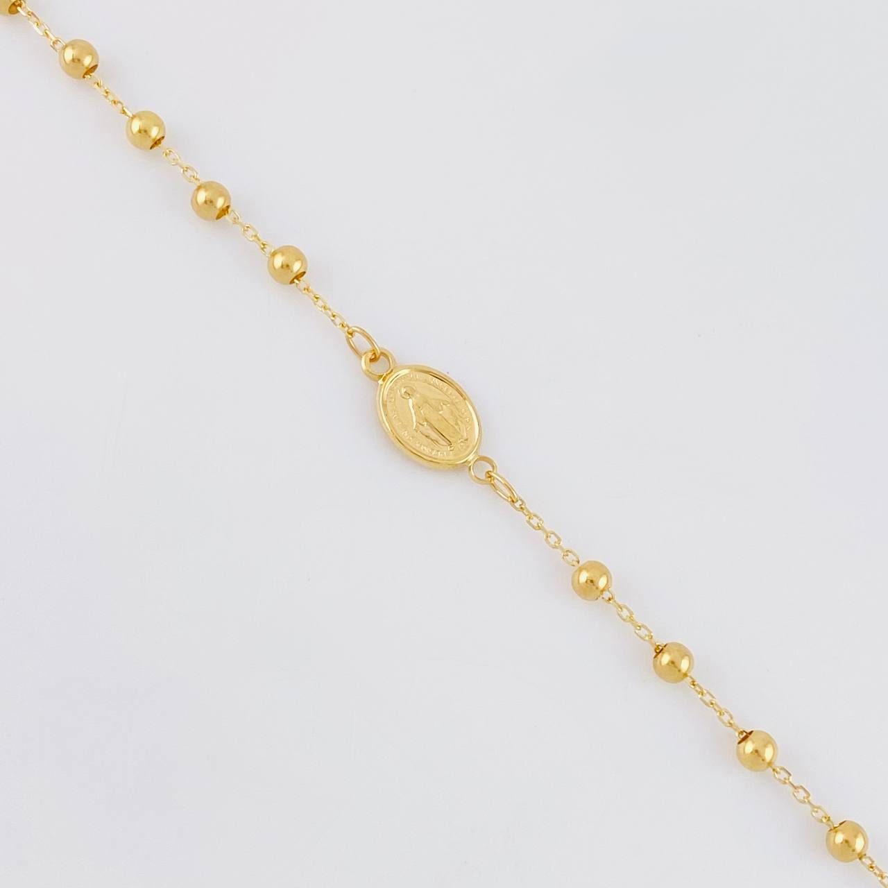 Cadena Denario Virgen Milagrosa 3.1g / 45cm / 2.6mm Oro Amarillo 18K