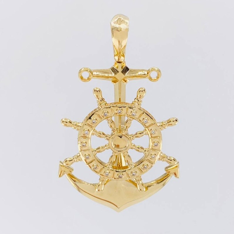 Dije Ancla Timón Móvil 17.6g / 6.3cm Oro Amarillo 18K