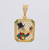 Dije Cuadro Malla Pato 12g / 4.6cm Oro Amarillo 18K