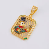 Dije Cuadro Malla Pato 12g / 4.6cm Oro Amarillo 18K