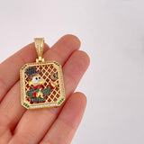 Dije Cuadro Malla Pato 12g / 4.6cm Oro Amarillo 18K