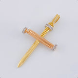 Dije Cruz Clavo 6.4g / 5.8cm Dos Oros Amarillo Rosa 18K