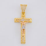 Dije Cruz Cristo 3.95g / 3.8cm Tres Oros 18K