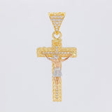 Dije Cruz Cristo 3.95g / 3.8cm Tres Oros 18K