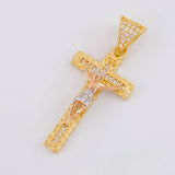 Dije Cruz Cristo 3.95g / 3.8cm Tres Oros 18K