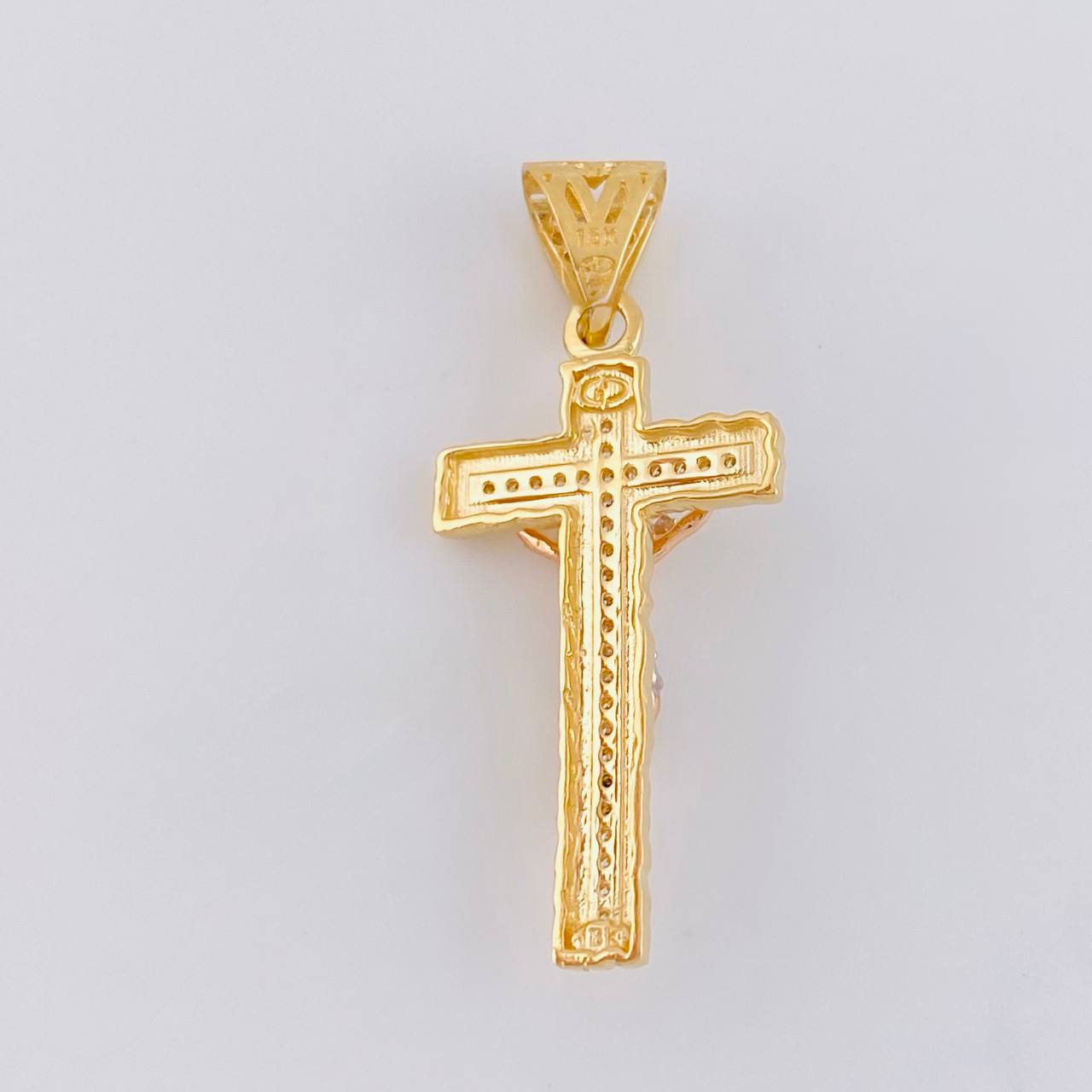 Dije Cruz Cristo 3.95g / 3.8cm Tres Oros 18K