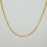 Cadena Militar Media Luna 7.7gr / 61cm / 2mm Oro Amarillo 18K