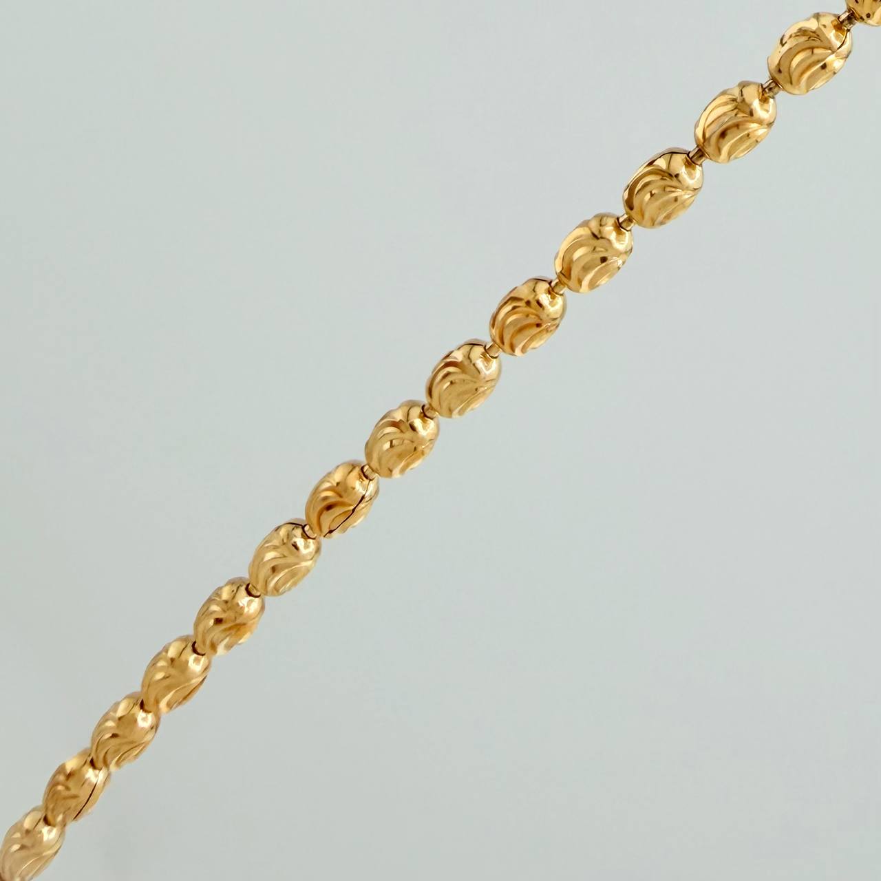 Cadena Militar Media Luna 7.7gr / 61cm / 2mm Oro Amarillo 18K