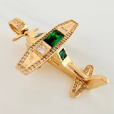 Dije Avioneta Articulada 18gr / 5cm / Oro Amarillo 18K $