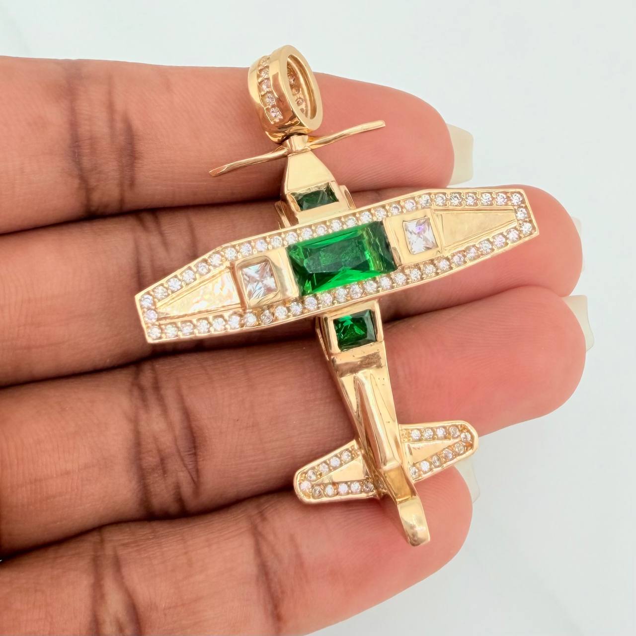 Dije Avioneta Articulada 18gr / 5cm / Oro Amarillo 18K $
