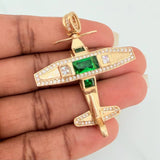 Dije Avioneta Articulada 18gr / 5cm / Oro Amarillo 18K $