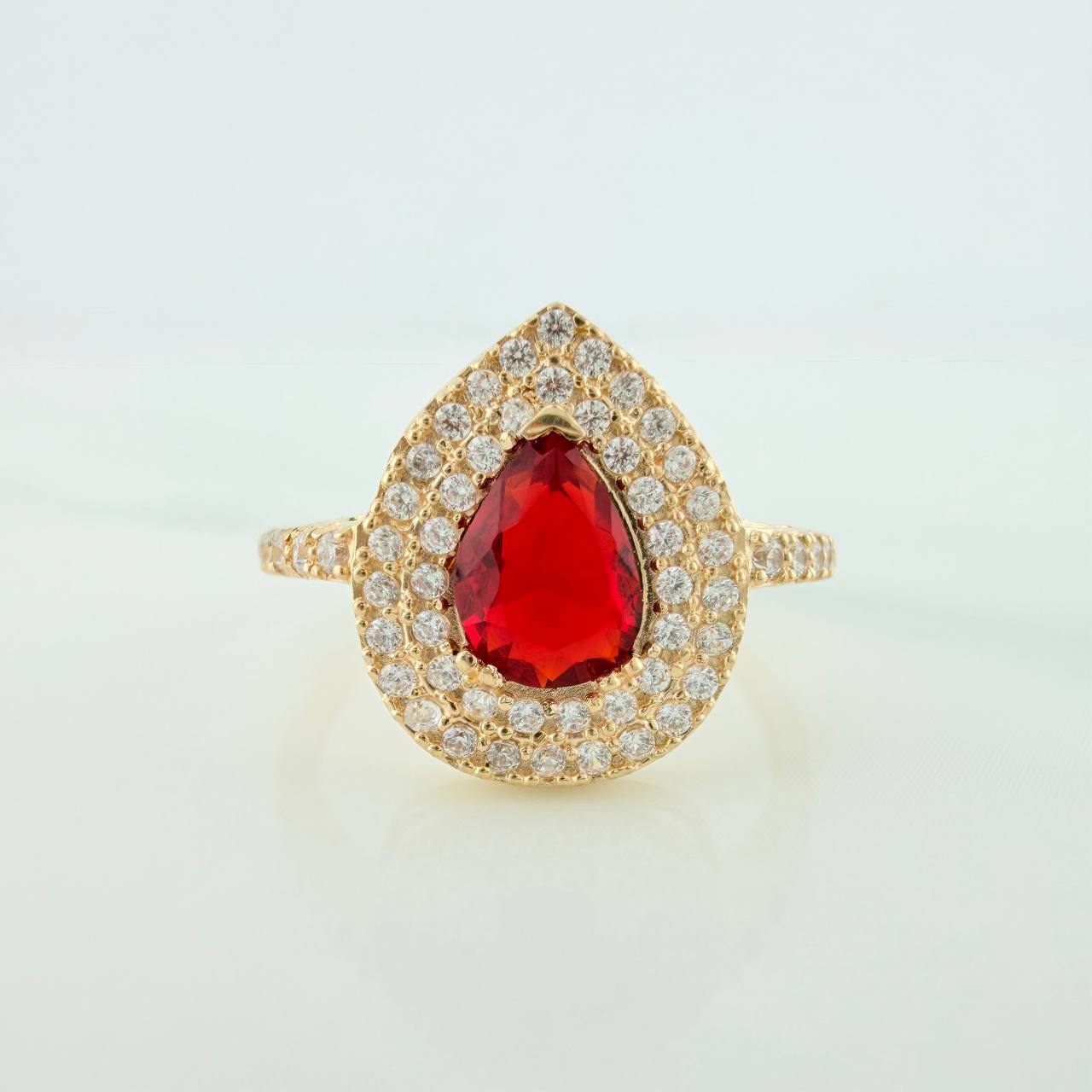 Anillo Halo Gota 2.65gr / T7 / Oro Amarillo 18K $