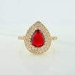 Anillo Halo Gota 2.65gr / T7 / Oro Amarillo 18K $
