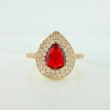 Anillo Halo Gota 2.65gr / T7 / Oro Amarillo 18K $