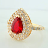Anillo Halo Gota 2.65gr / T7 / Oro Amarillo 18K $