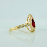 Anillo Halo Gota 2.65gr / T7 / Oro Amarillo 18K $