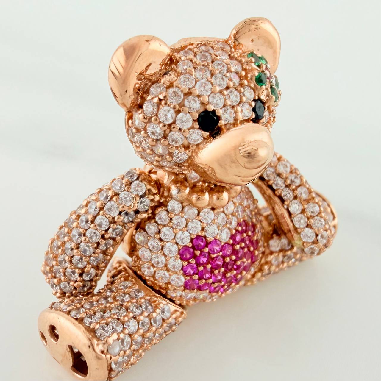 Dije Oso Articulado 8.2gr / 3cm / Oro Rosa 18K $