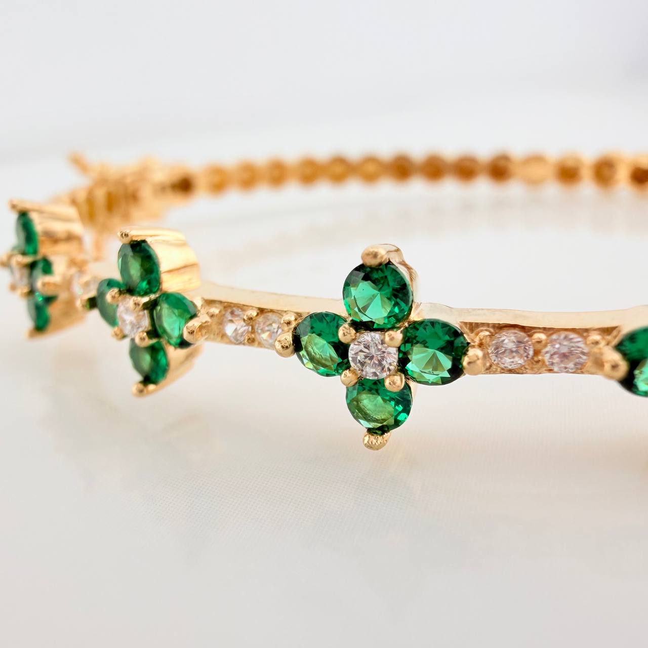 Pulso Flores 11.9gr / 18cm / 7.7mm Oro Amarillo Nac.Esp. 18K %