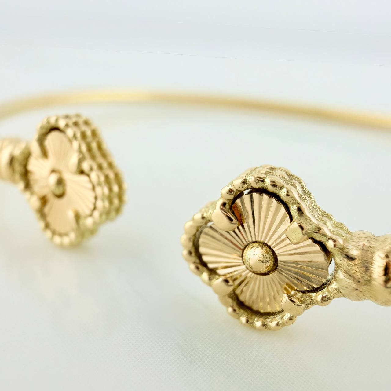 Pulso Trebol 3.35gr / 17cm / 2mm Oro Amarillo Nac.Esp. 18K &