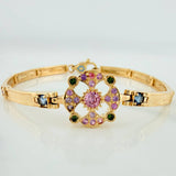 Pulso Amuleto Floral 13.35gr / 18cm / 4mm Oro Amarillo Nac.Esp. 18K &