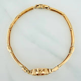 Pulso Amuleto Floral 13.35gr / 18cm / 4mm Oro Amarillo Nac.Esp. 18K &