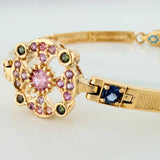 Pulso Amuleto Floral 13.35gr / 18cm / 4mm Oro Amarillo Nac.Esp. 18K &