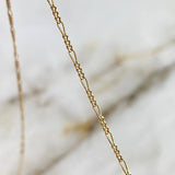 Cadena Fígaro 1.3gr / 45cm / 1.5mm Oro Amarillo +1
