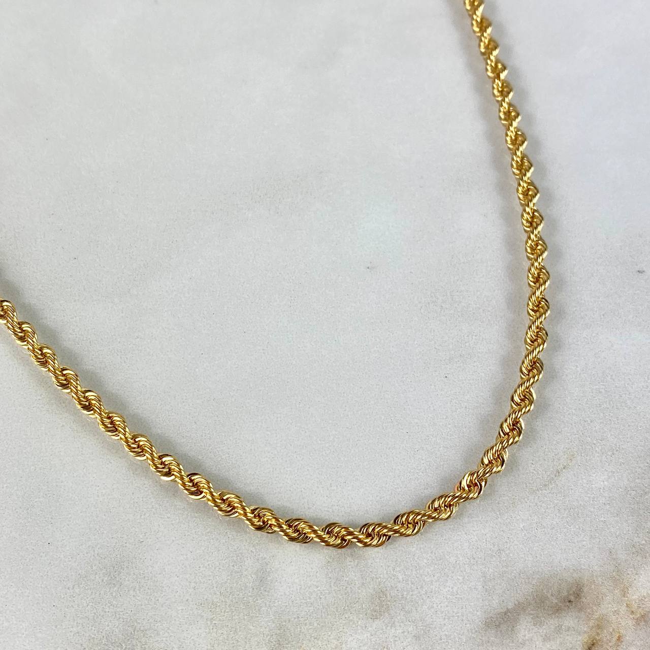 Cadena Lazo 5.1gr / 50cm / 3.3mm Oro Amarillo +3Ⴃ