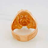 Anillo Rostro de Cristo 9.95g / T10 1/4 Dos Oros Blanco Rosa 18K