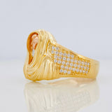 Anillo Rostro de Cristo 8.15g / T9 1/4 Tres Oros 18K