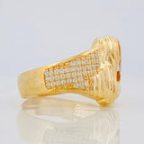 Anillo Rostro de Cristo 8.15g / T9 1/4 Tres Oros 18K