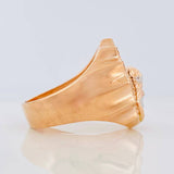 Anillo Rostro de Cristo 11.8g / T11 1/4 Dos Oros Blanco Rosa 18K