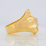 Anillo Rostro de Cristo 10.75g / T11 1/2 Dos Oros Amarillo Blanco 18K