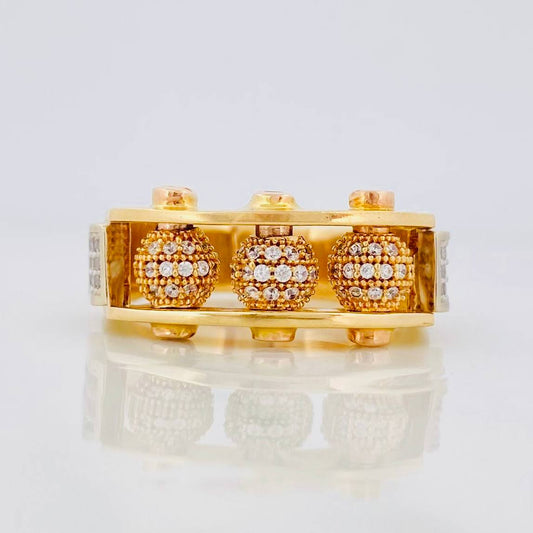 Anillo Bolas de Fuego 12.3g / T11 Tres Oros 18K