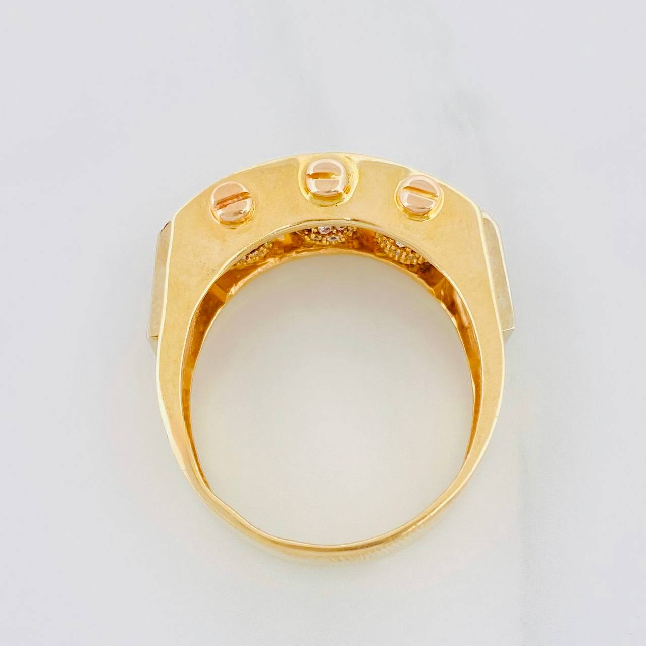 Anillo Bolas de Fuego 12.3g / T11 Tres Oros 18K