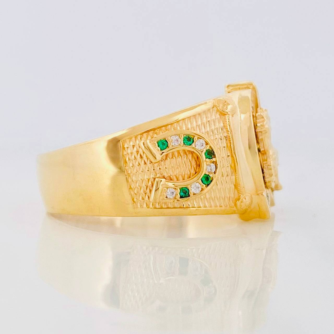 Anillo Herradura Caballo 7.8g / T10 1/4 Oro Amarillo 18K