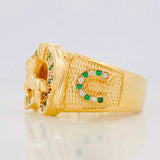 Anillo Herradura Caballo 7.8g / T10 1/4 Oro Amarillo 18K