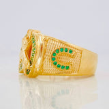 Anillo Herradura Caballo 7.55g / T9 Oro Amarillo 18K