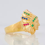 Anillo Indio 7.95g / T9 1/4 Oro Amarillo 18K