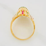 Anillo Indio 7.95g / T9 1/4 Oro Amarillo 18K