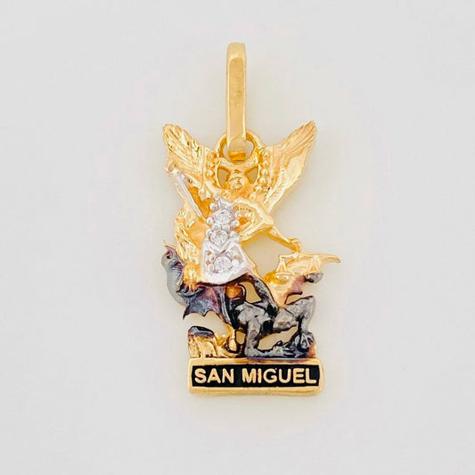 Dije San Miguel Arcangel 1.6g / 2.1cm Tres Oros 18K