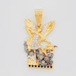 Dije San Miguel Arcángel 3.8g / 3.2cm Tres Oros 18K