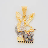 Dije San Miguel Arcángel 3.8g / 3.2cm Tres Oros 18K