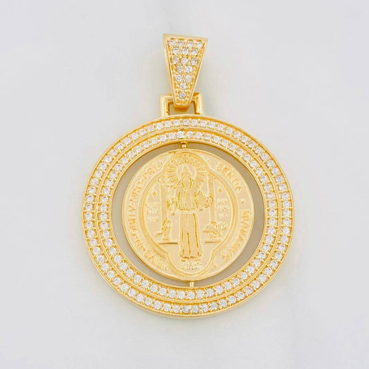 Dije San Benito Móvil 7.8g / 3.9cm Oro Amarillo 18K
