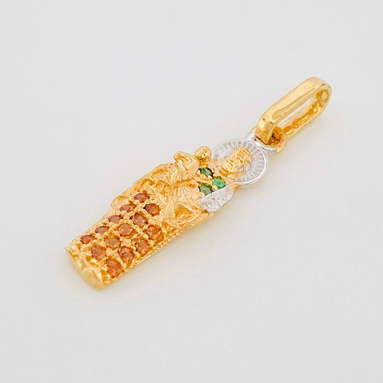 Dije San José 1.15g / 2.4cm Dos Oros Amarillo Blanco 18K
