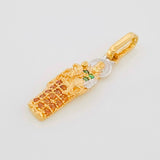 Dije San José 1.15g / 2.4cm Dos Oros Amarillo Blanco 18K