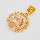 Dije Rostro de Cristo 7.95g / 3.5cm Tres Oros 18K