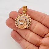 Dije Rostro de Cristo 7.95g / 3.5cm Tres Oros 18K