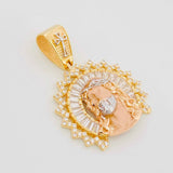 Dije Rostro de Cristo 7.6g / 3.5cm Tres Oros 18K